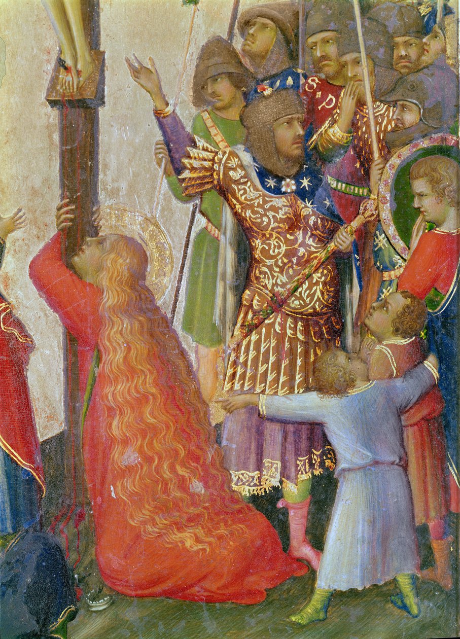 Der Lanzenstich (Detail) von Simone Martini