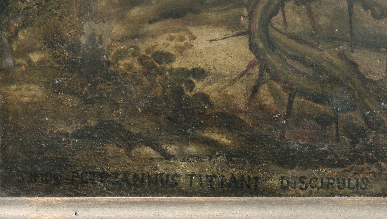 Signatur des Künstlers (Detail) von Simone Veneziano Peterzano