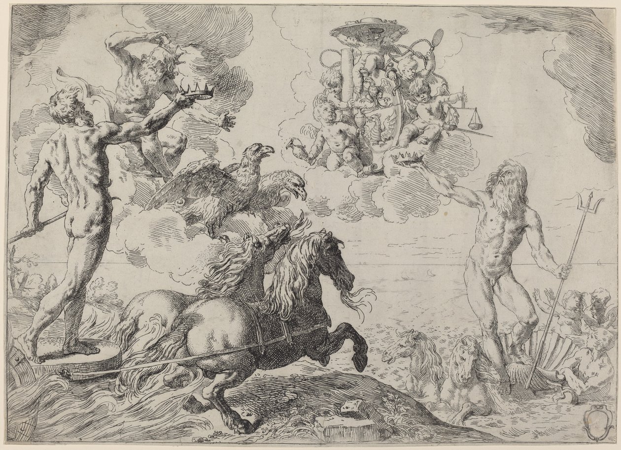 Jupiter, Neptun und Pluto von Simone Cantarini