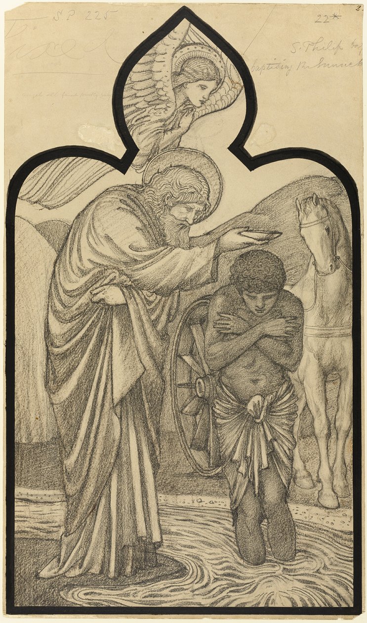 Der heilige Philipp tauft den Eunuchen von Sir Edward Burne Jones