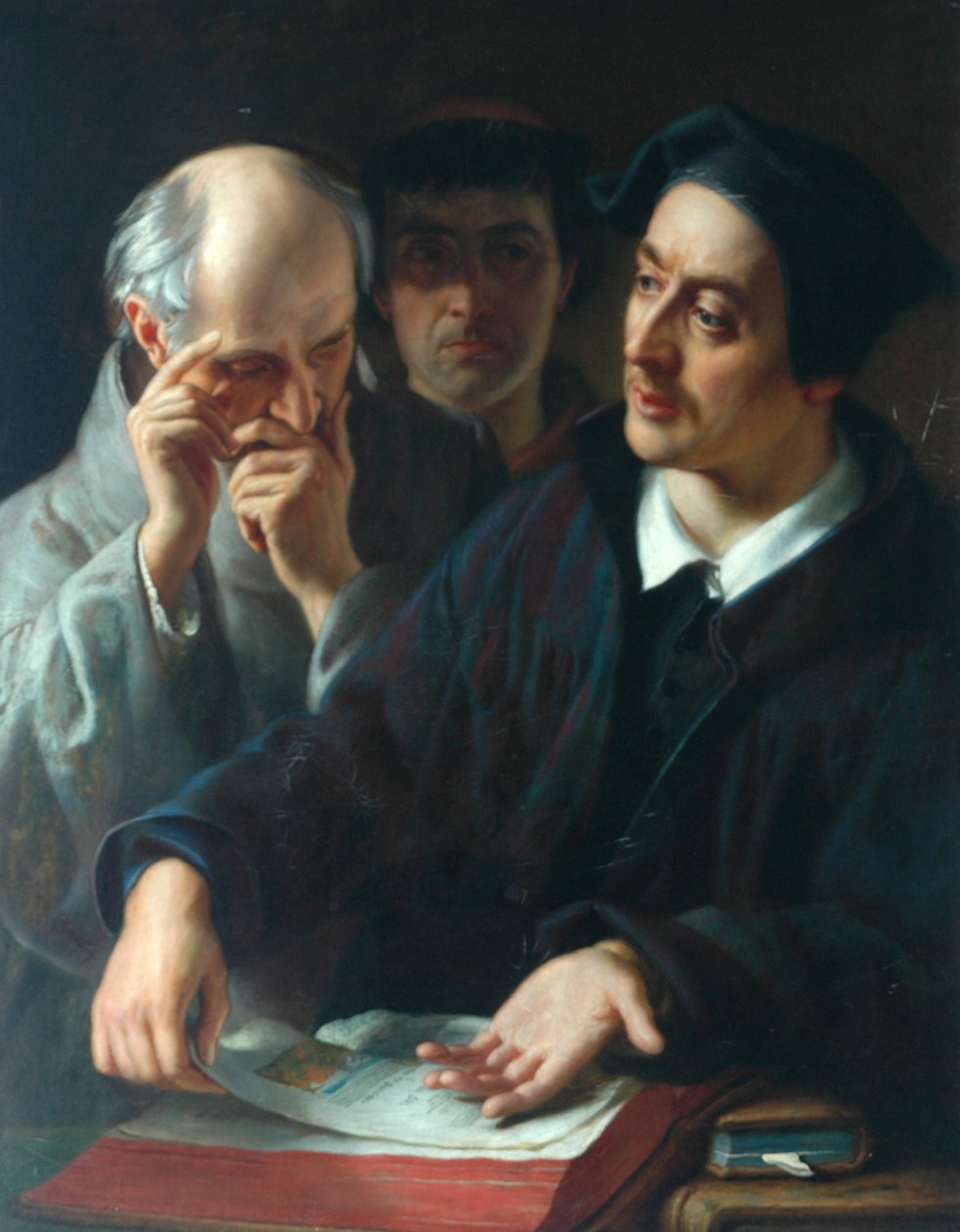 Melanchthon, legt einen Text aus, 1863 von Solomon Alexander Hart
