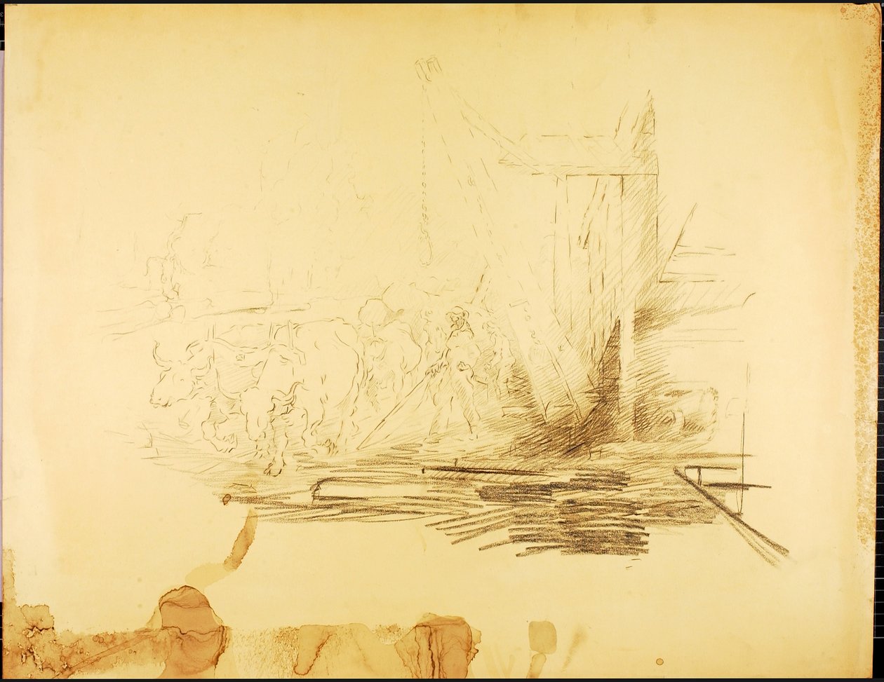 Holzfällerlager von Solon H. Borglum