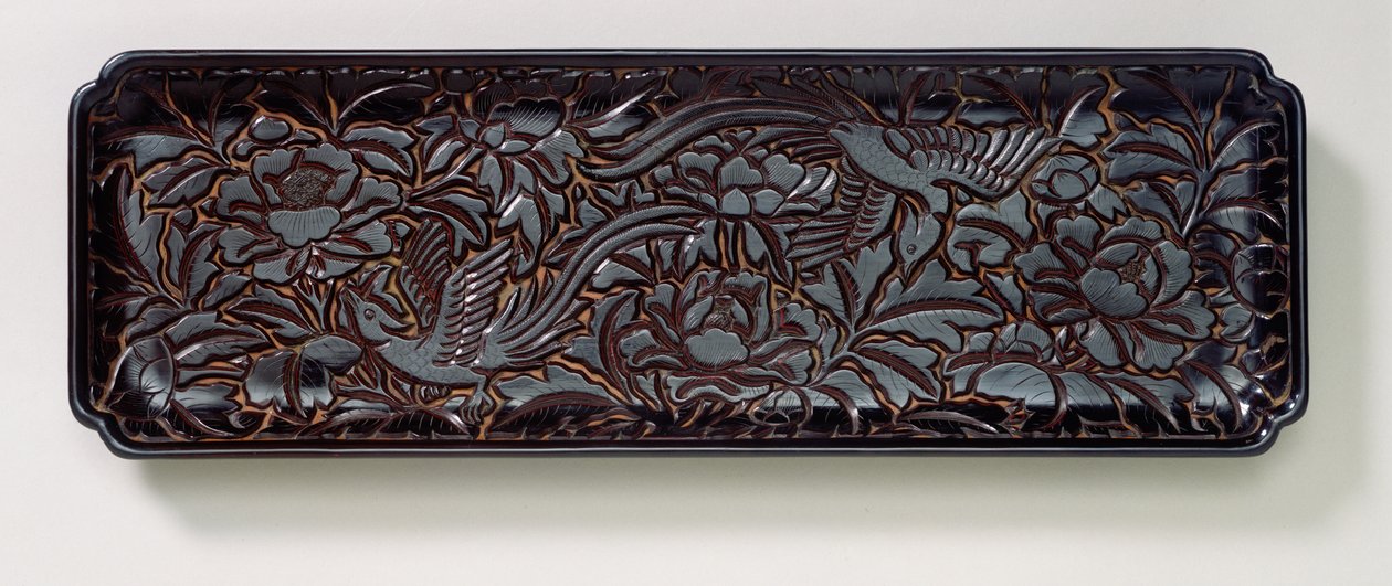 Geschnitztes Tablett von Southern Song Dynasty Chinese School