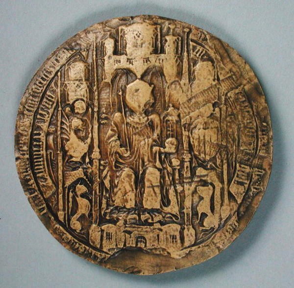 Siegel von Jean II (1397-1479), König von Navarra von Spanish School