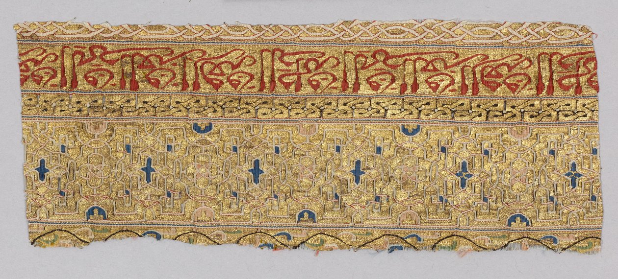 Textilfragment von der Dalmatik des San Valerius von Spanish School