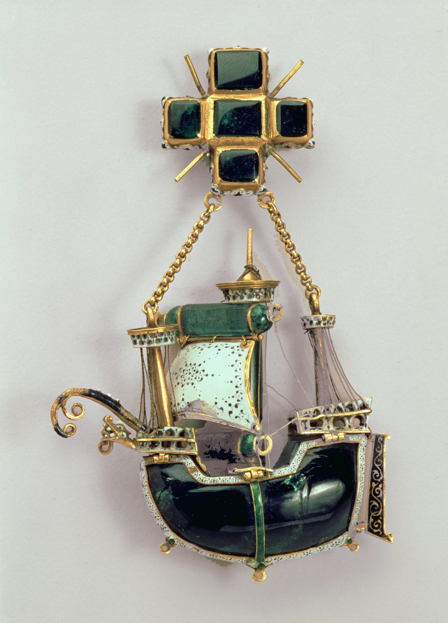 Karavellen-Anhänger, 1580er-90er Jahre von Spanish School