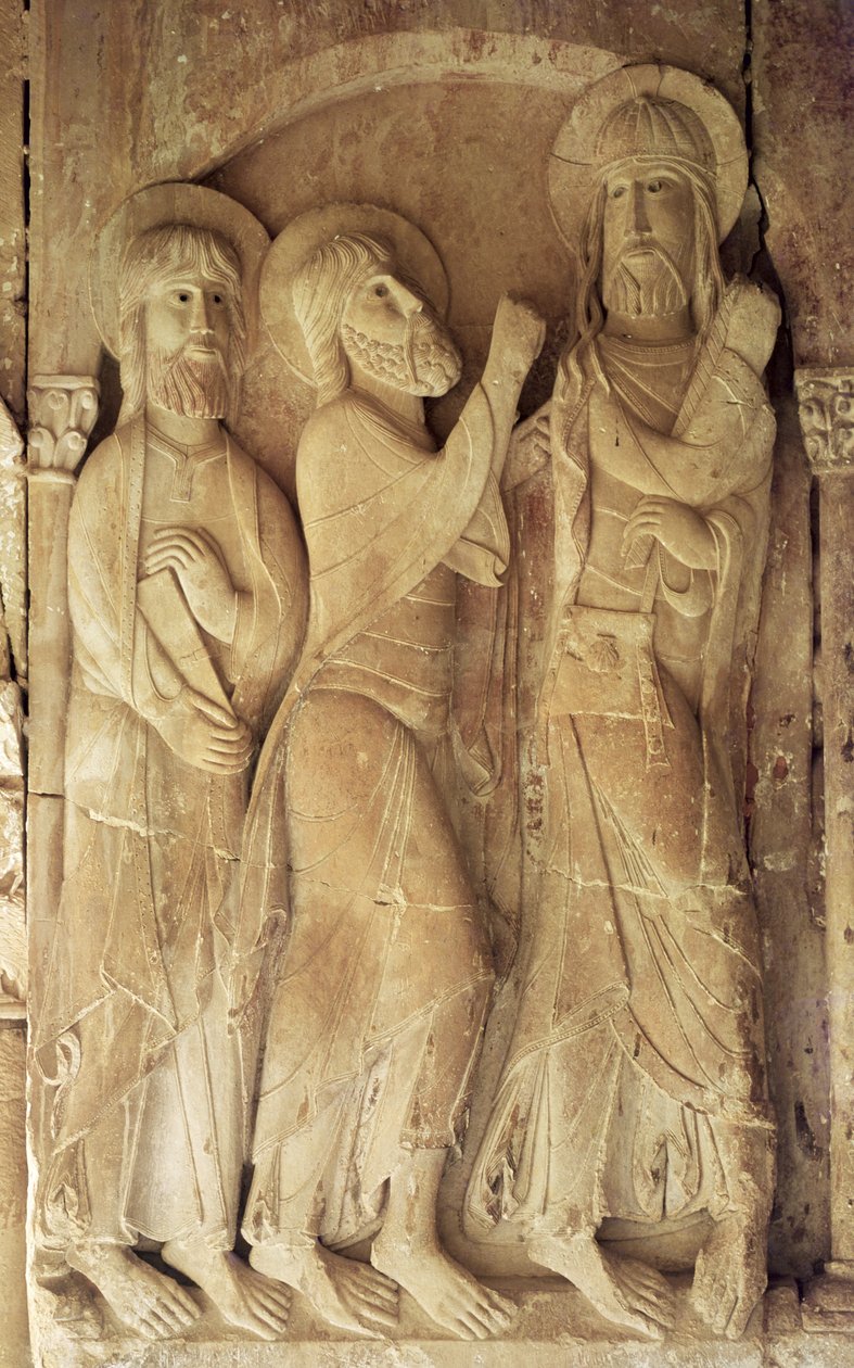 Christus und die Pilger von Emmaus von Spanish School