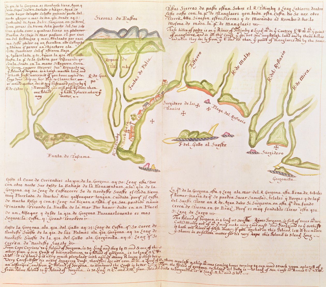 Insel Gallo, Ecuador, ca. 1530-41 von Spanish School