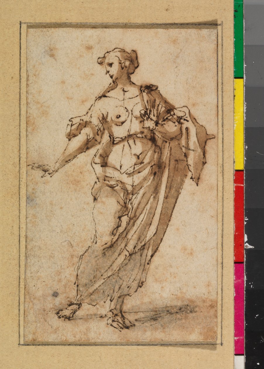 Stehende weibliche Figur, 1675-99 von Spanish School