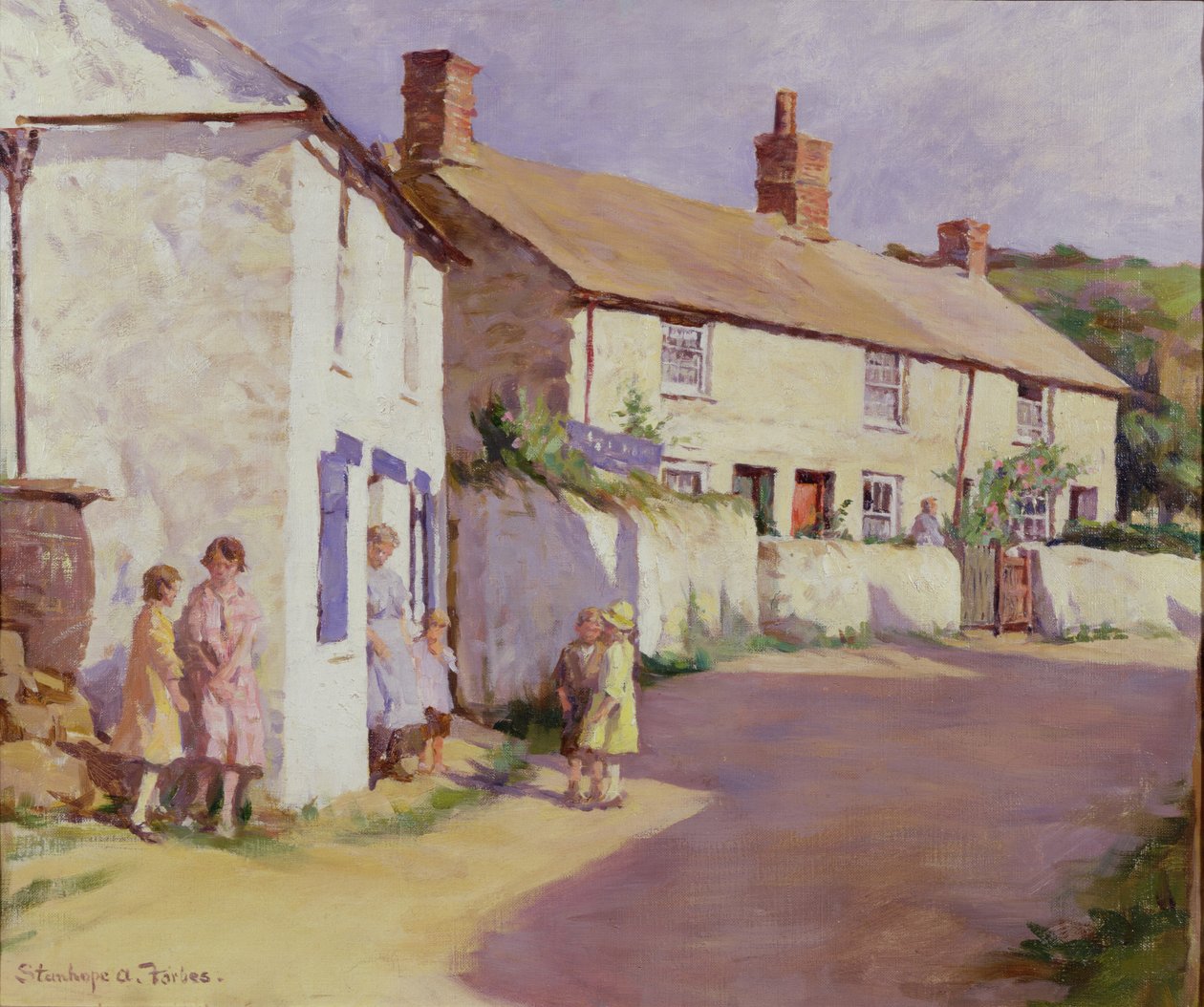 Dorfszene, Newlyn von Stanhope Alexander Forbes