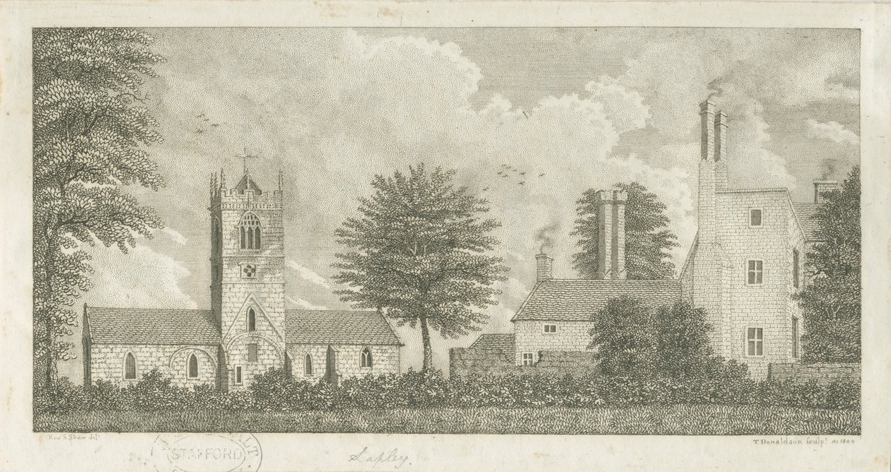 Lapley Kirche: Gravur von Stebbing Shaw