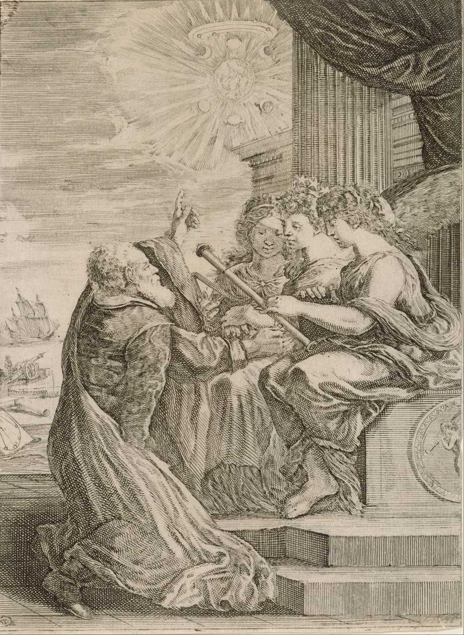 Frontispiz für die Opere di Galileo Galilei von Stefano della Bella