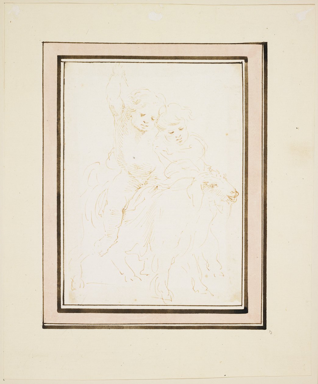 Zwei Putti auf einer Ziege, um 1640 von Stefano della Bella