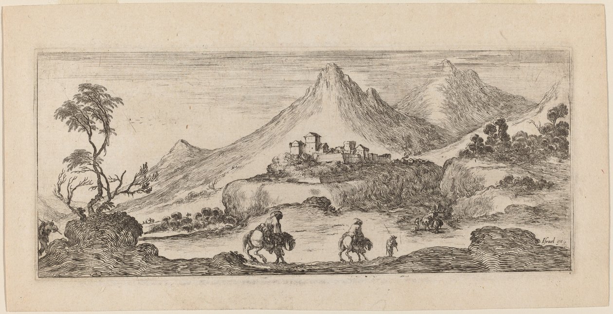 Landschaft mit Schloss von Stefano della Bella