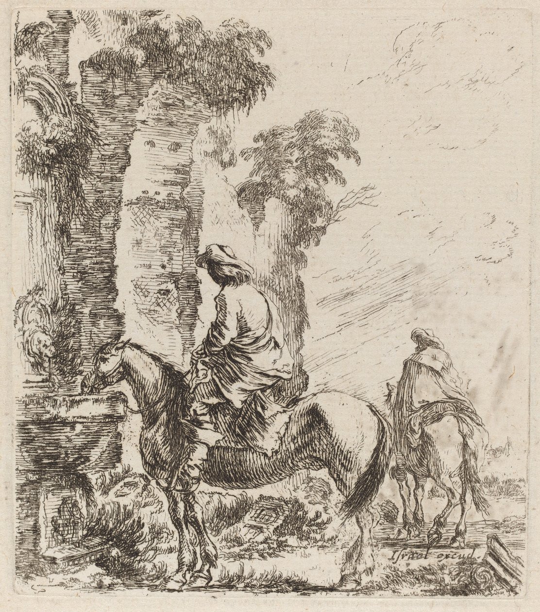 Landschaft mit Reitern, 1646 von Stefano della Bella