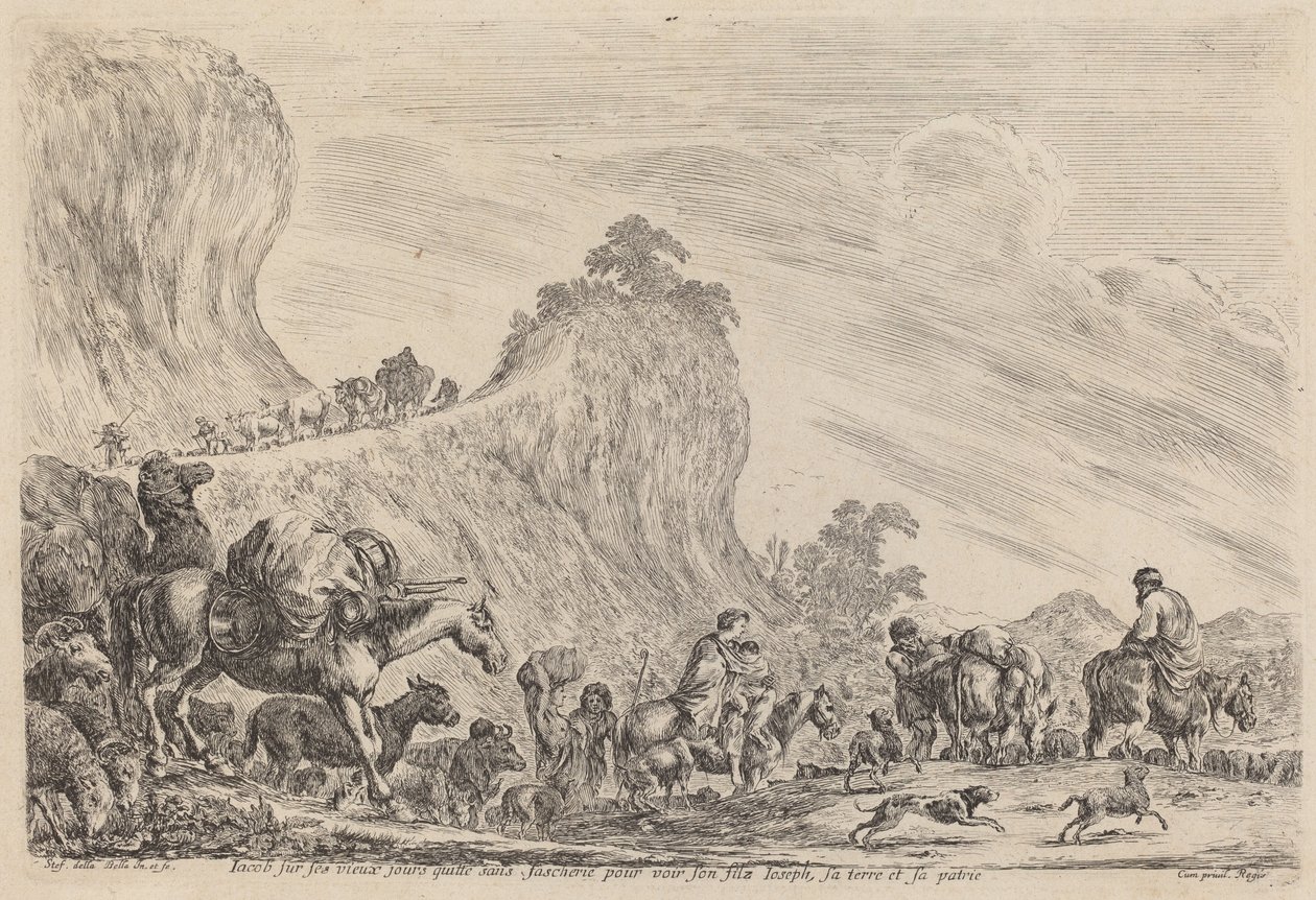 Die Abreise Jakobs nach Ägypten von Stefano della Bella