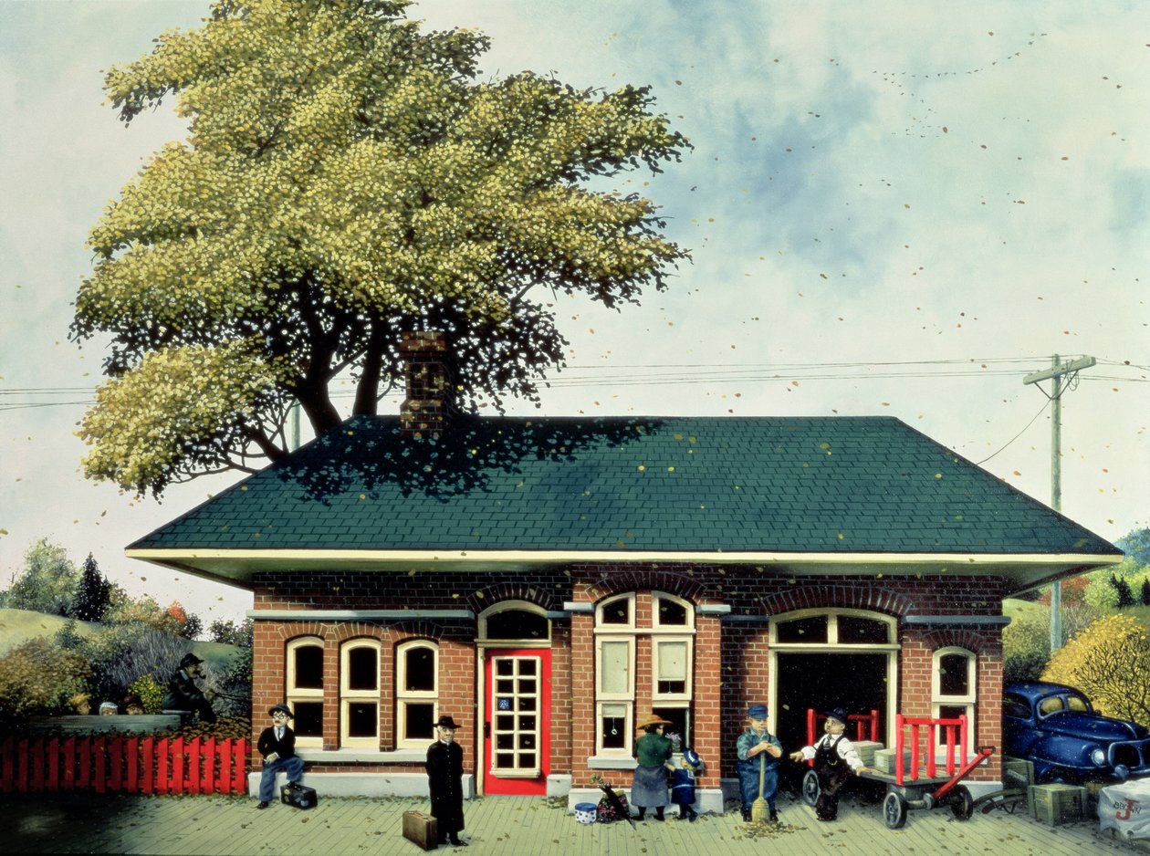Der Bahnhof, Herbst, aus Die vier Jahreszeiten in Quebec von Stephane Poulin