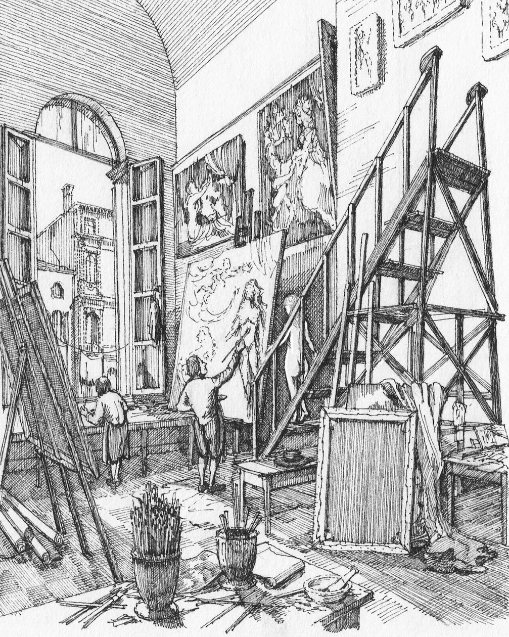 Ein Künstleratelier in Venedig von Stephen Conlin