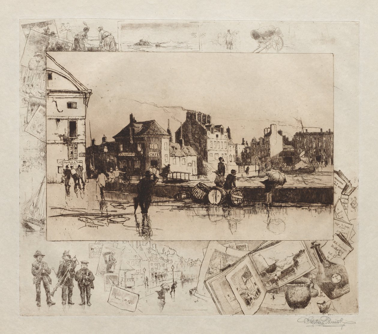 Ein Sturm in Fécamp, Normandie, 1886 von Stephen Parrish