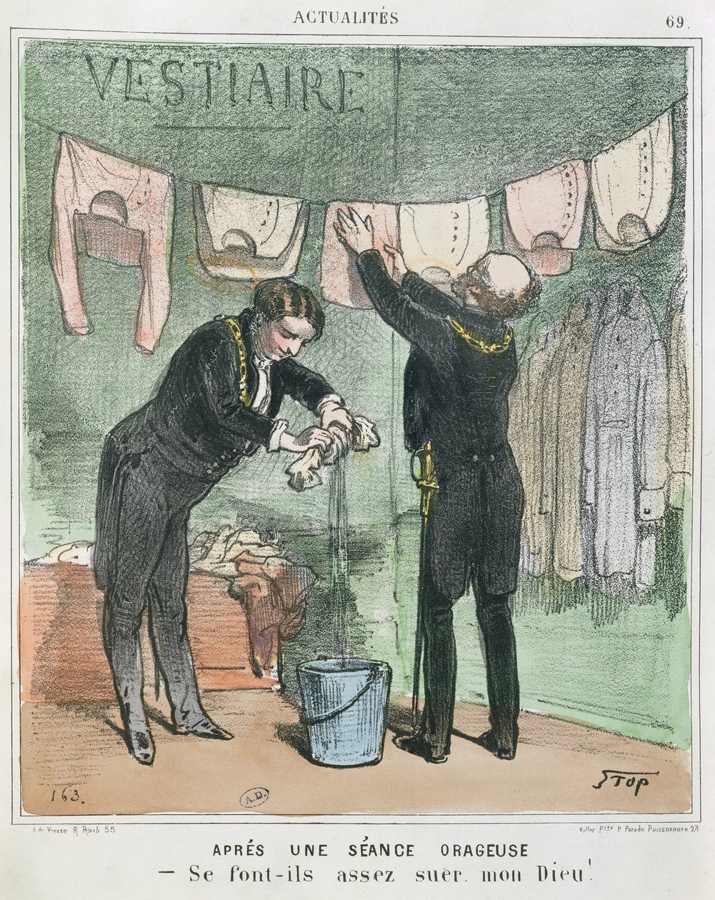 Nach einer stürmischen Sitzung, ca. 1850 von Stop