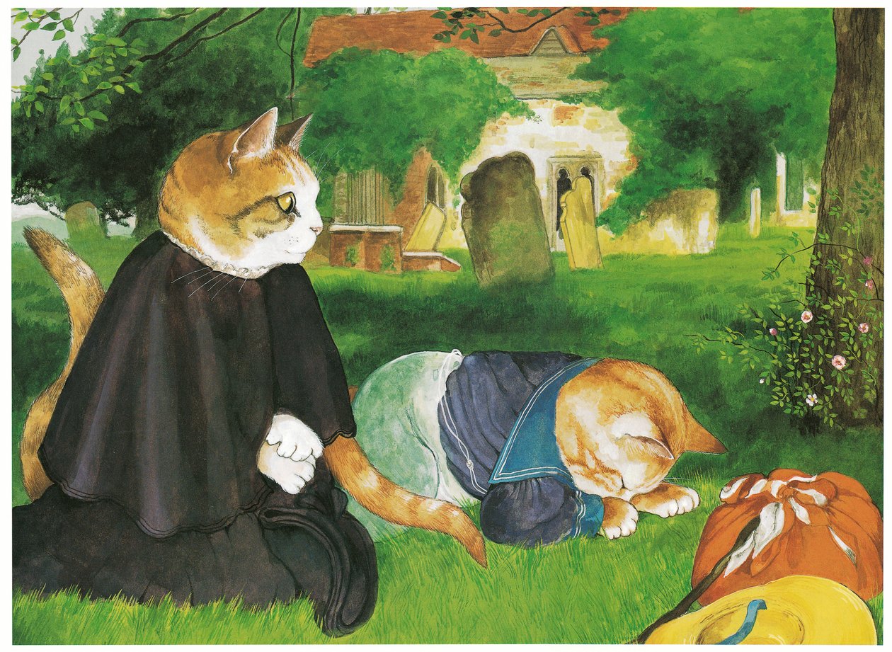 Illustration aus Pre-Raphaelite Cats von Susan Herbert