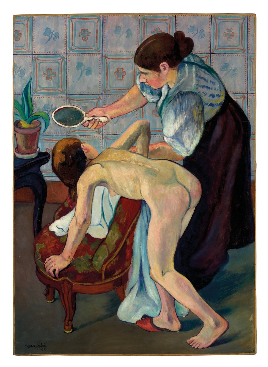 Das kleine Mädchen am Spiegel von Suzanne Valadon