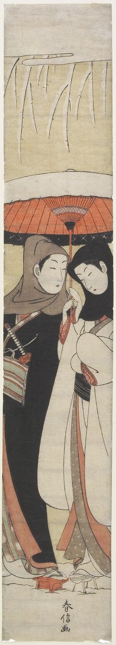 (Liebende, die einen Regenschirm teilen), ca. 1770 von Suzuki Harunobu