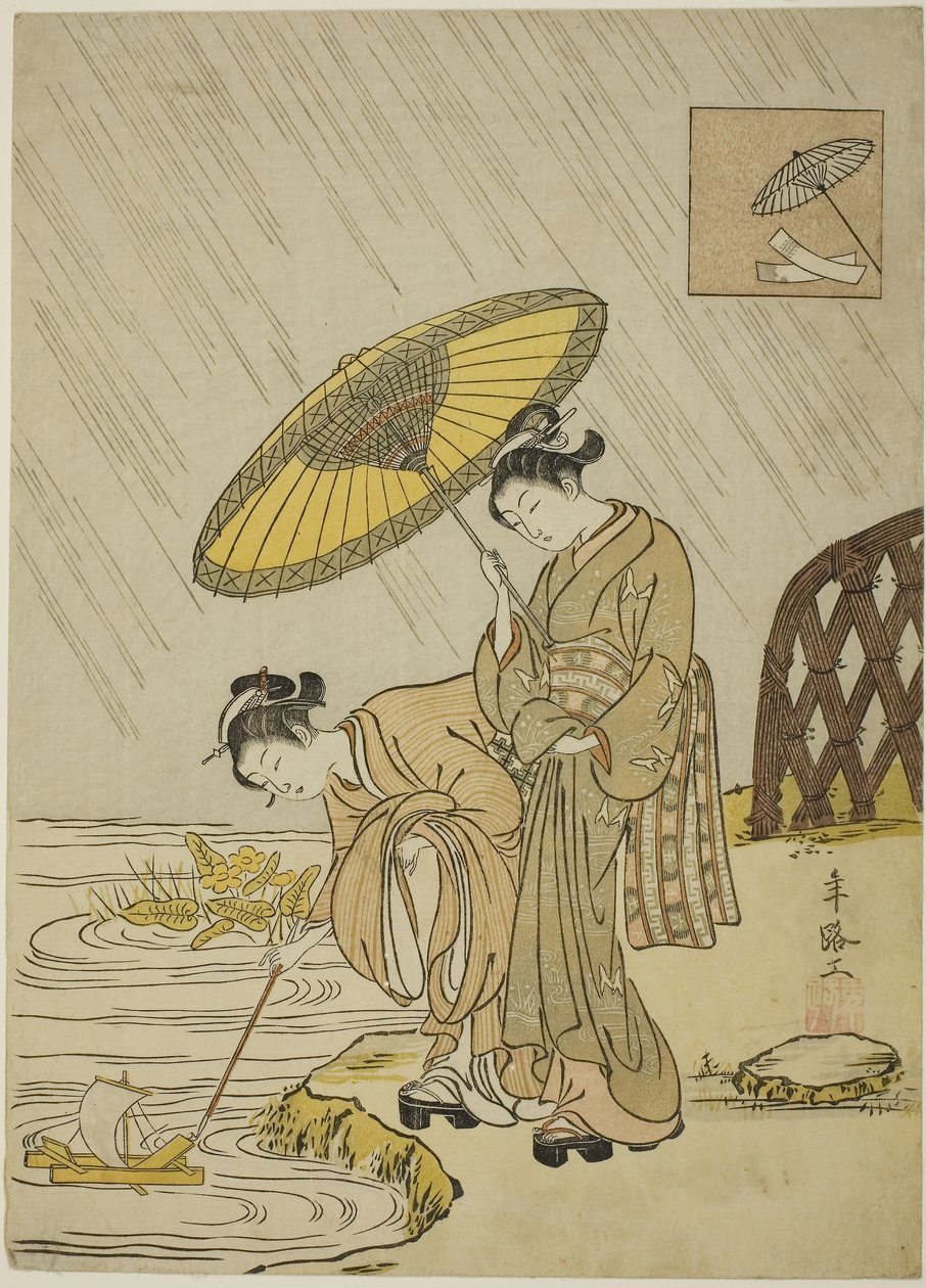 Ono no Komachi betet um Regen von Suzuki Harunobu