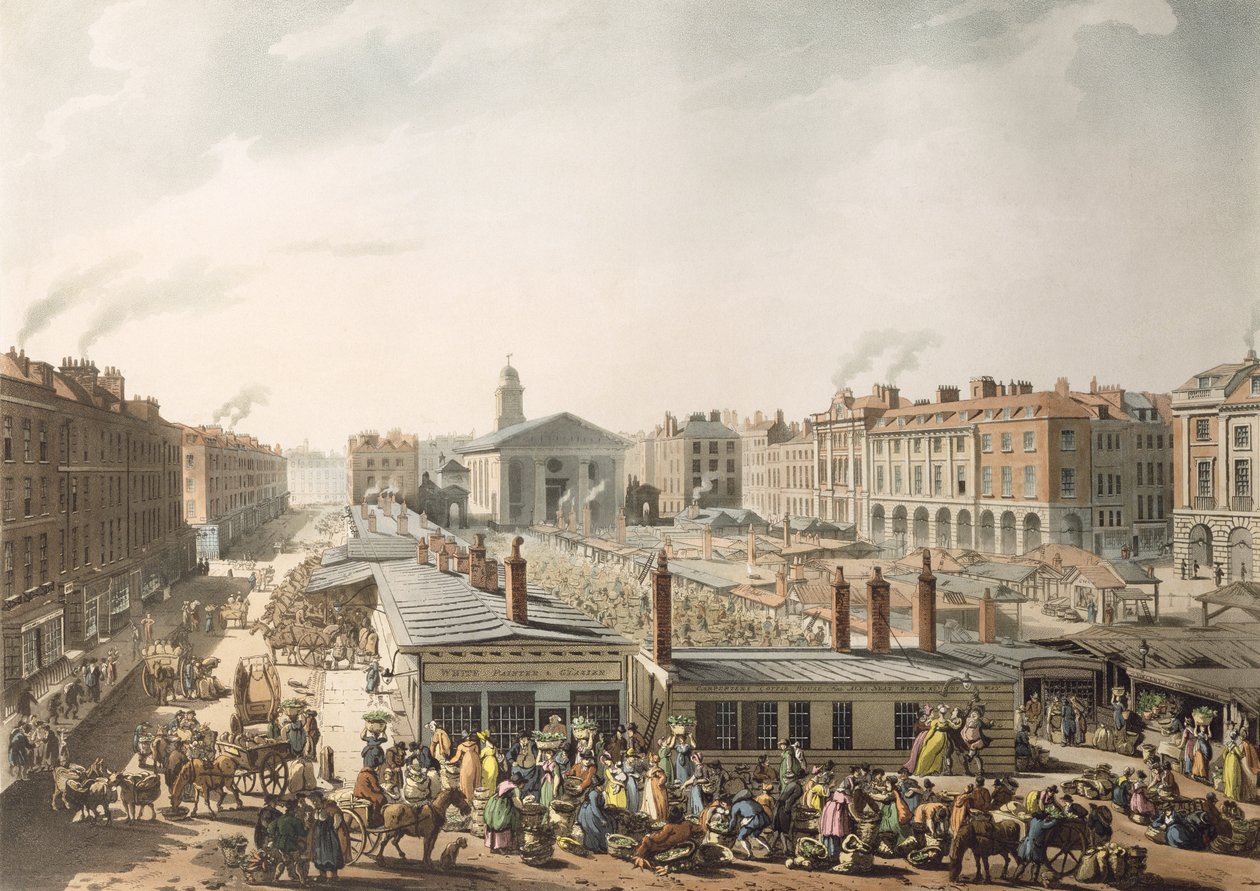 Covent Garden Market, Vogelperspektive, aus Ackermann