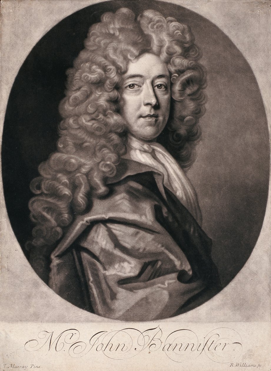 John Bannister (ca. 1625-79) graviert von R. Smith von T. Murray