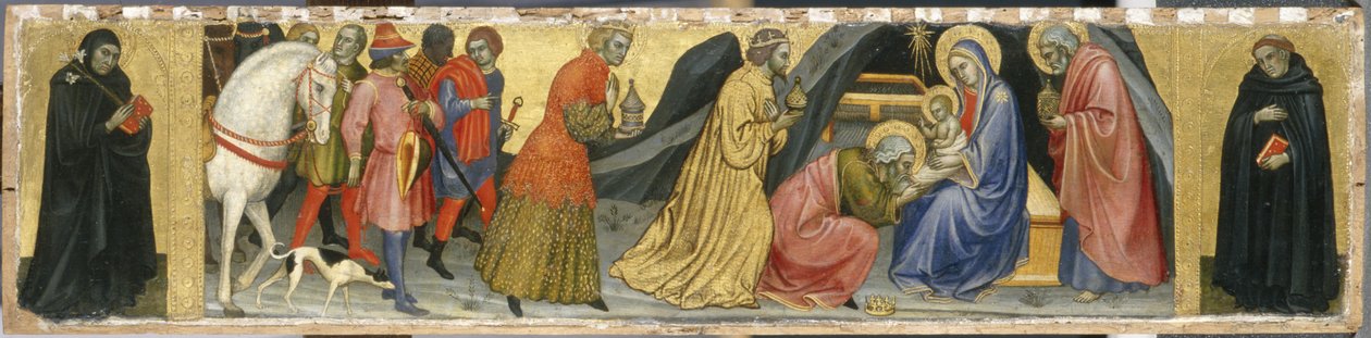 Die Anbetung der Könige und zwei Heilige von Taddeo di Bartolo