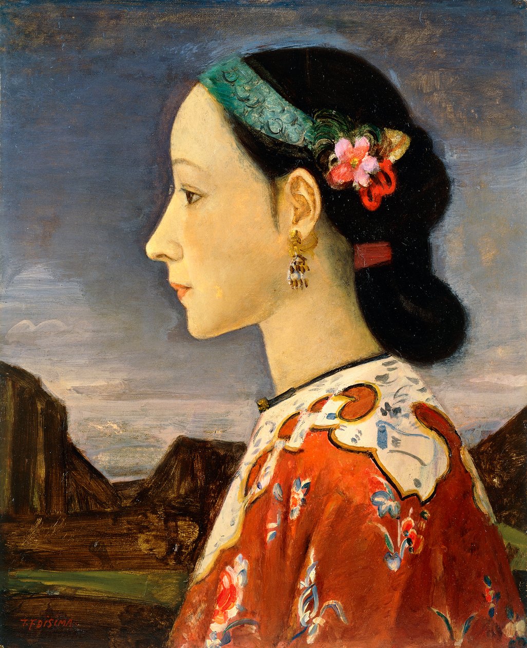 Profil einer Frau von Takeji Fujishima