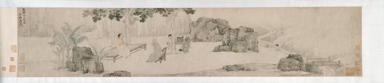 Tee trinken unter dem Wutong-Baum von Yin Tang