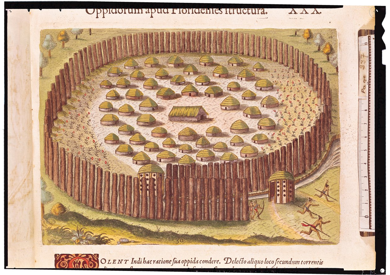 Befestigtes Indianerdorf, aus 