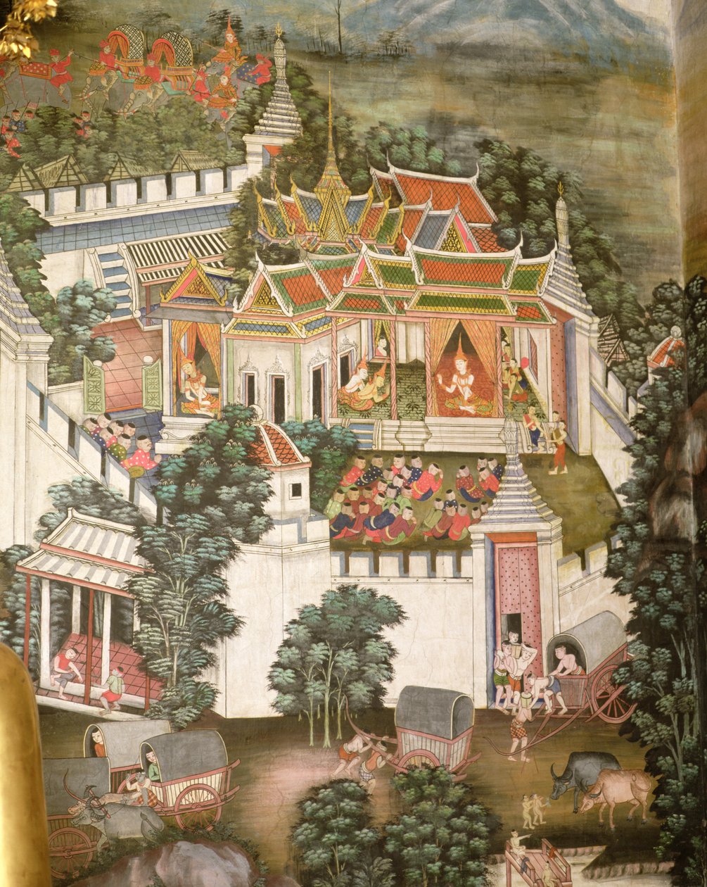 Ein befestigter Palast von Thai School