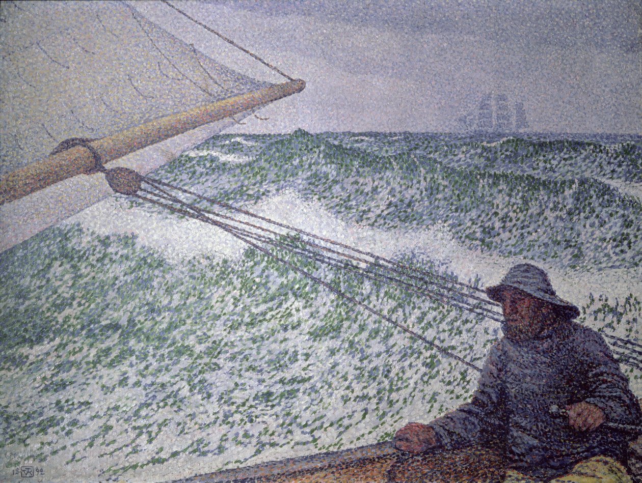 Der Mann am Ruder, 1892 von Théo van Rysselberghe