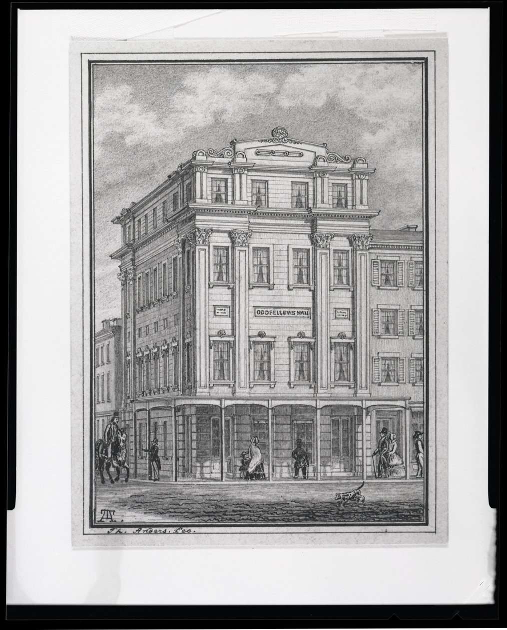 Odd Fellows Hall, an der Ecke der 4th und Locust Streets von Theodor Anders