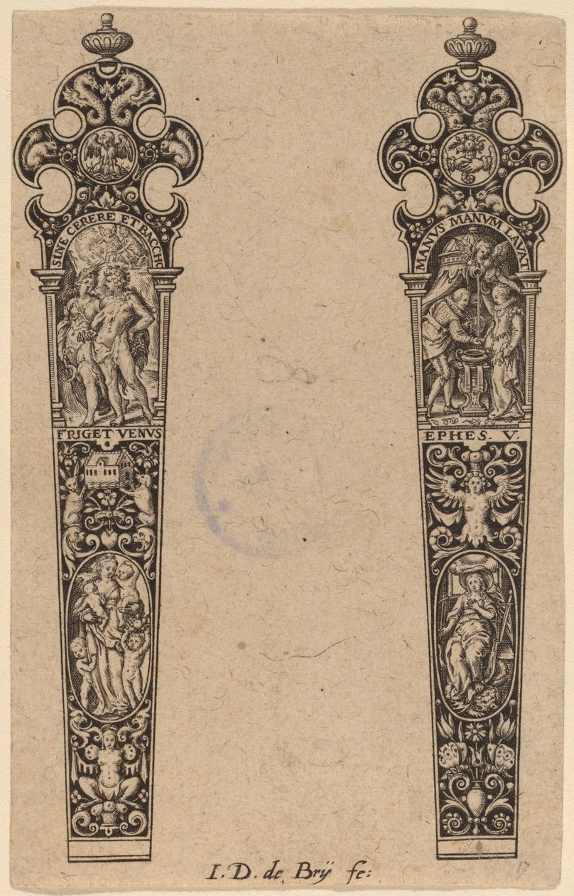 Verzierung für Messergriff von Theodor de Bry