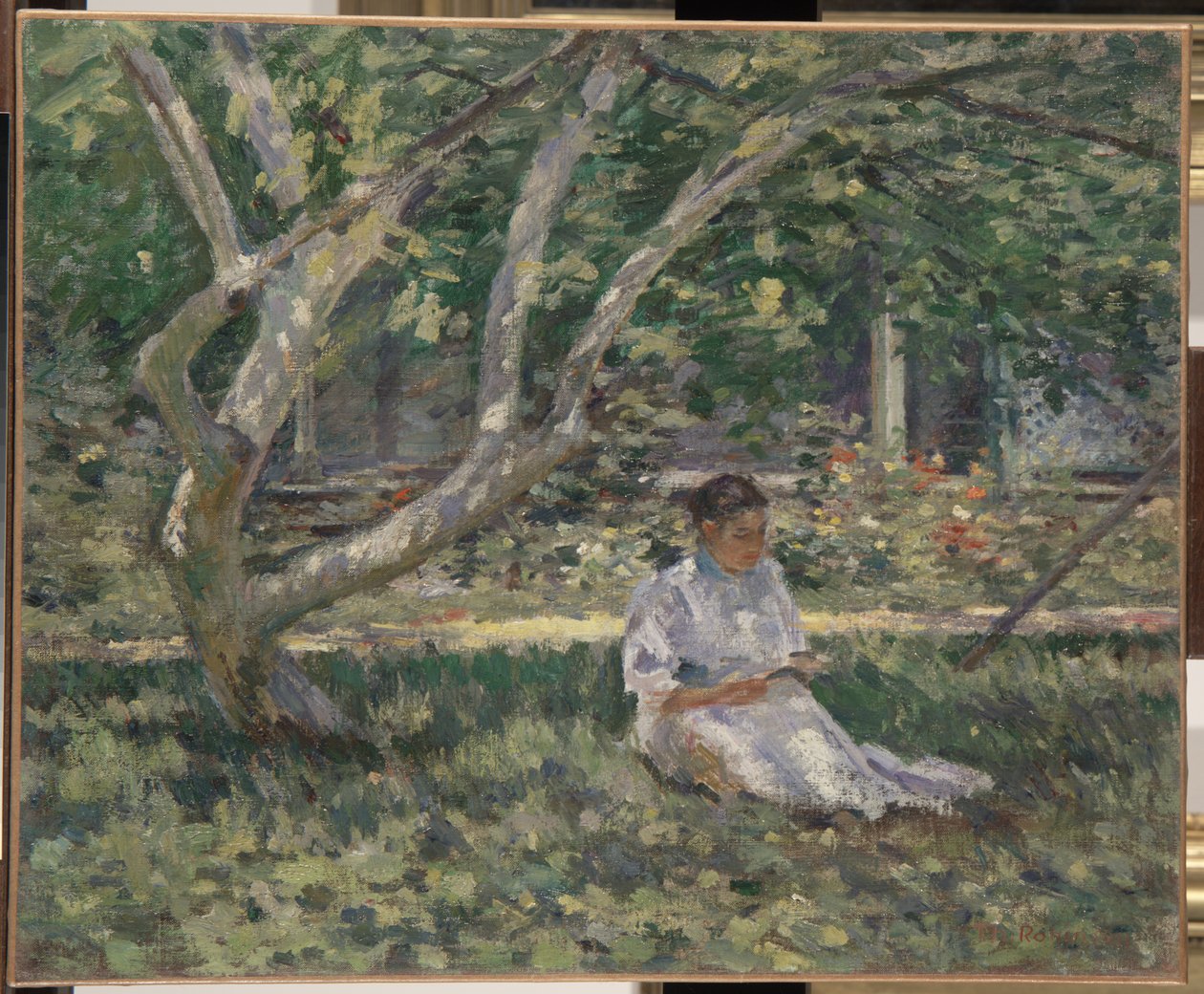 Nettie liest, ca. 1894 von Theodore Robinson