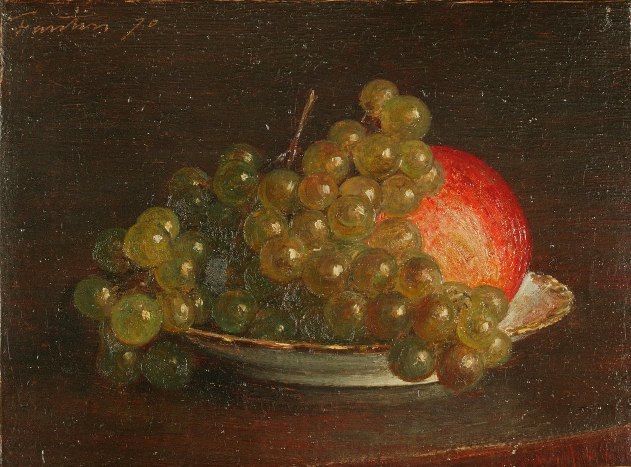 Trauben und ein Apfel von Theodore Fantin Latour