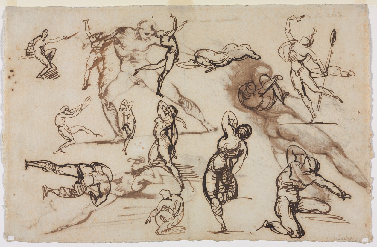 Blatt mit Skizzen (verso) von Theodore Gericault