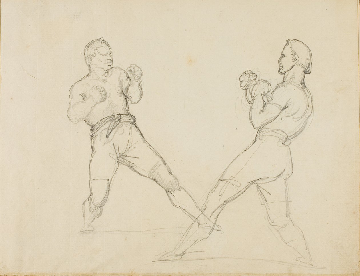 Zwei Boxer beim Sparring von Theodore Gericault