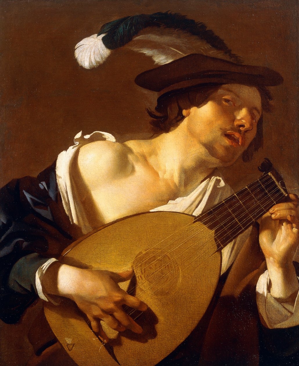 Ein Lautenspieler, 1621-22 von Theodore van Baburen