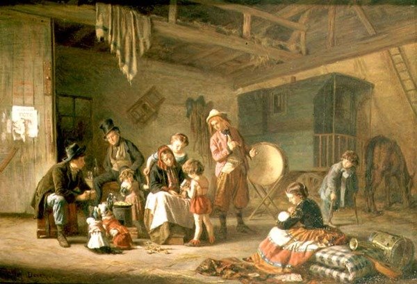 Die wandernden Spieler von Theophile Emmanuel Duverger