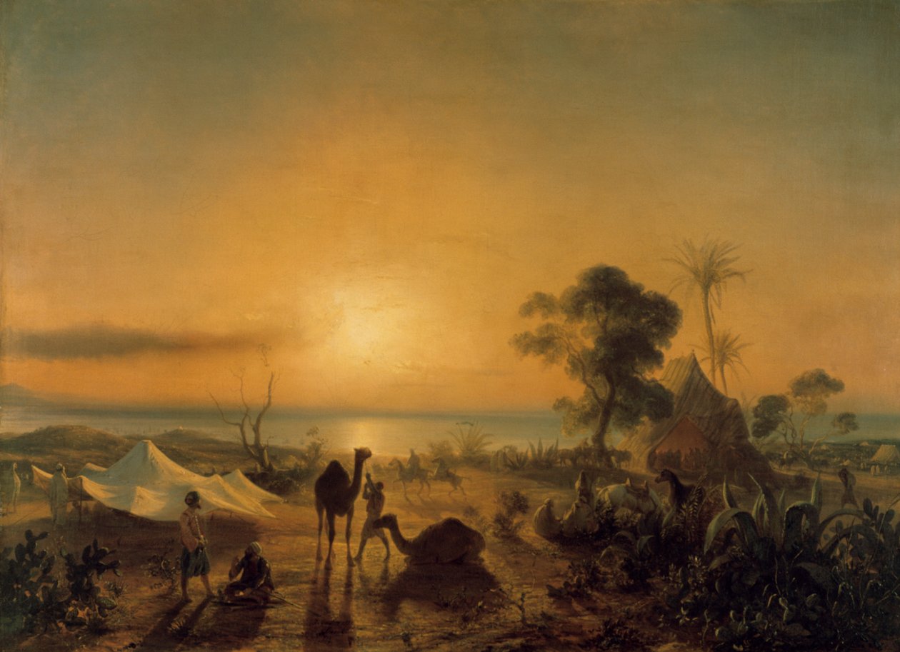 Das Lager bei Staoueli, 1830 von Jean Antoine Theodore Gudin