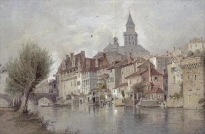 Perigeaux auf der Isle, Basses-Pyrenees von Thomas Allom