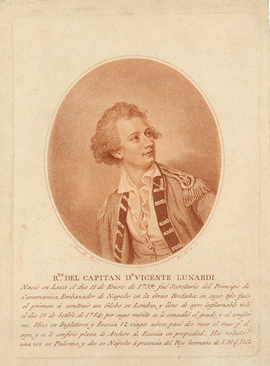 Vincente Lunardi, ca. 1786-1800 von Thomas Burke