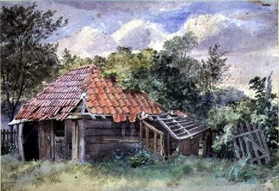 Landschaft mit Schuppen von Thomas Collier