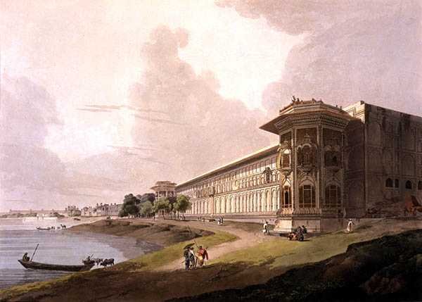 Nordostansicht des Cotsea Bhaug, am Fluss Jumna, Delhi, aus Oriental Scenery: Vierundzwanzig Ansichten in Hindoostan, 1795 von Thomas Daniell