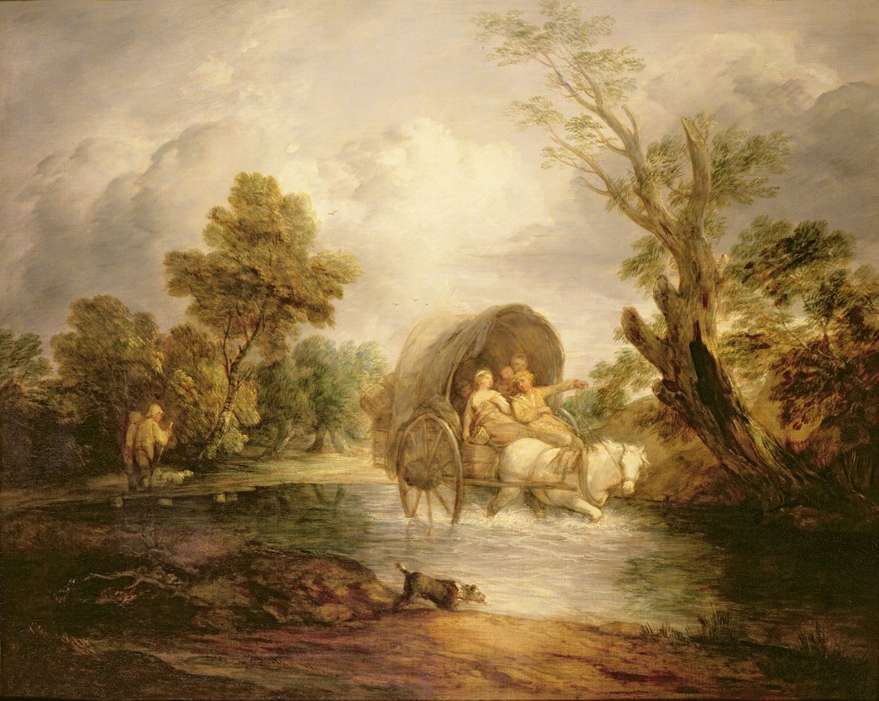 Ein Landkarren überquert eine Furt, ca. 1786 von Thomas Gainsborough